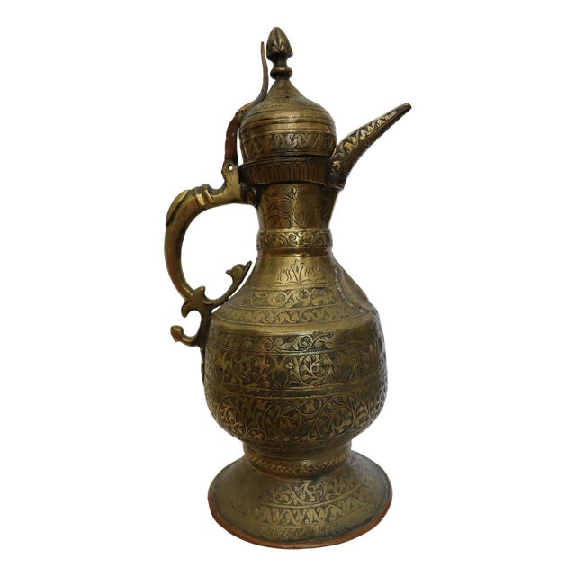 Antique Islamic Teapot in Brass Bukhara, 1900s For Sale