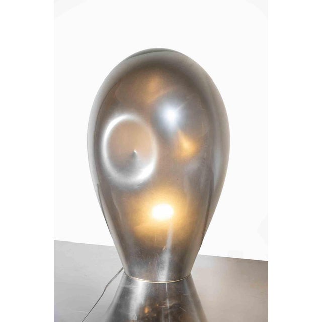 Sculptural table lamp realized of Murano Glass Silver Mirrored, by Vincenzo Nason. Italy 1970s. Very good condition. This...