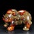 This impressive antique jade sculpture depicts a standing elephant, a traditional symbol of strength, wisdom, and good...