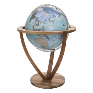 Trilogy Acquamarina Globe by Zoffoli Mappamondi For Sale