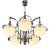 Art Deco Five-Light Chandelier in Chrome and Opaline Glass, 1930s For Sale