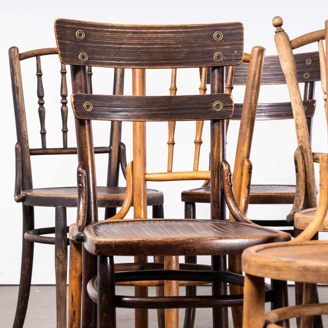 Brown Mixed Bentwood Debrecen Spindle Back Dining Chair, 1940s For Sale - Image 8 of 18