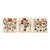 Late 20th Century Verta Botanical Tulip Travertine Stone Coasters – Set of 3 For Sale