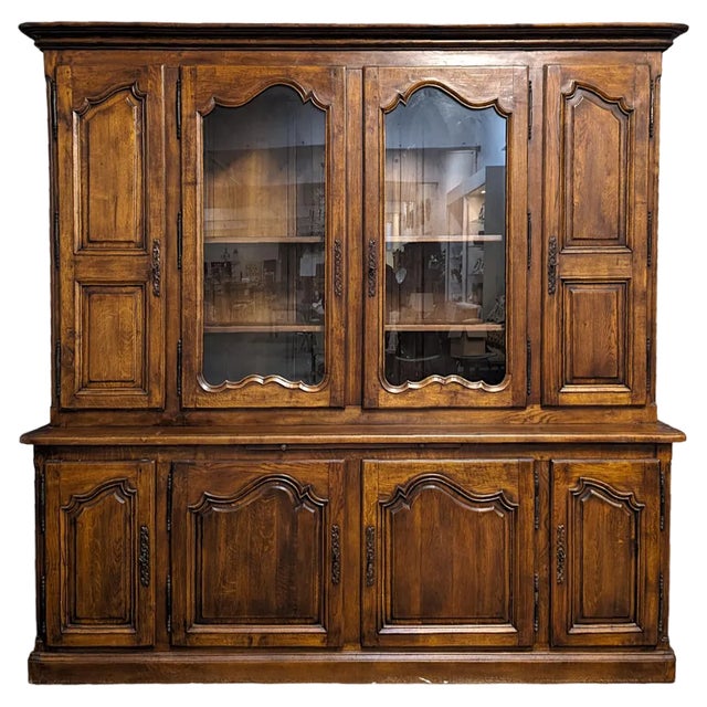 Large 2-Body Buffet in Molded Oak For Sale