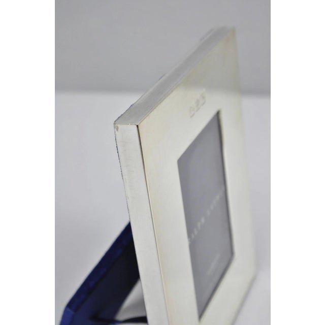 Late 20th Century Lauren Ralph Lauren Silver Plated Normandy Modern 3.5x5 Photo Picture Frame (A) For Sale - Image 15 of 17