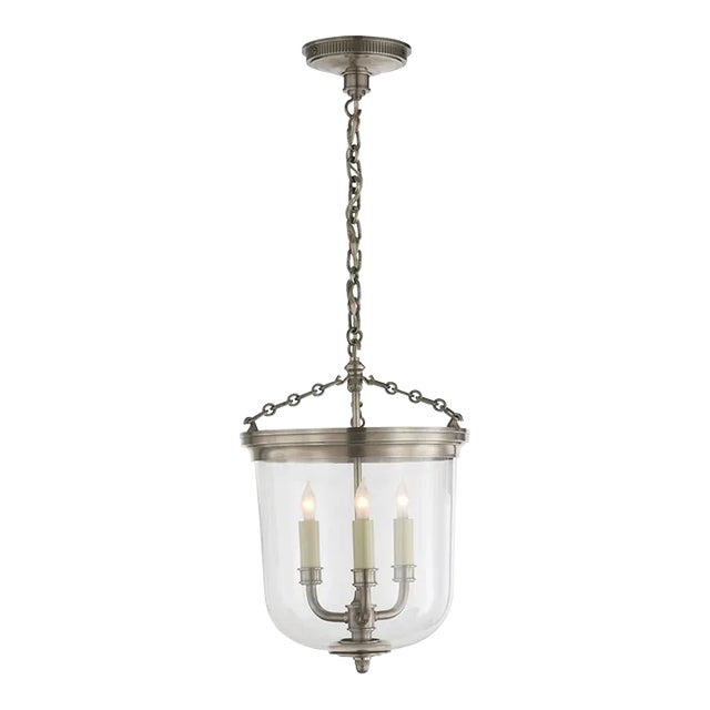 Thomas O'Brien for Visual Comfort Signature Merchant Lantern in Antique Nickel For Sale