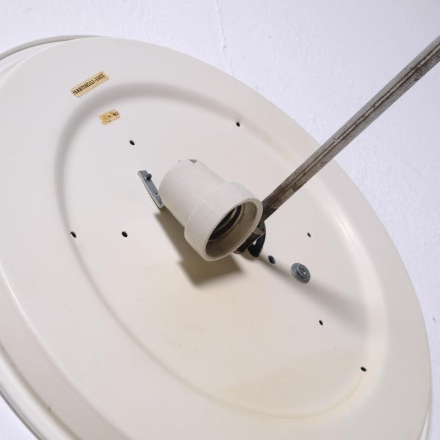 White Ceiling Lamp by Elio Martinelli for Martinelli Design, 1970s For Sale - Image 8 of 12