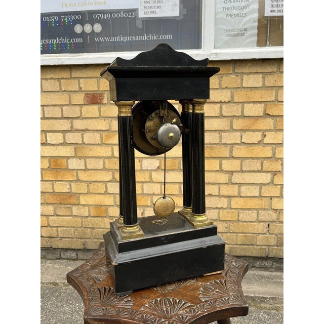 French Boulle Clock with Chines on a Bell For Sale - Image 9 of 13