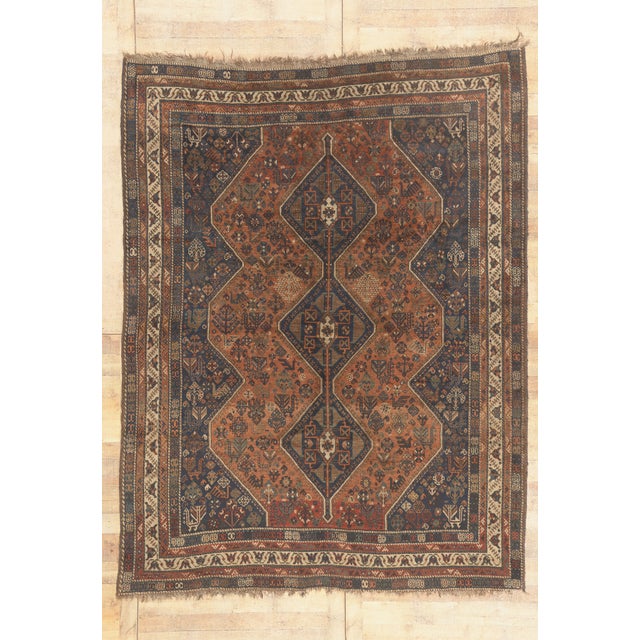 Late 19th Century Persian Shiraz Rug, 07'11 X 10'06 For Sale - Image 10 of 10