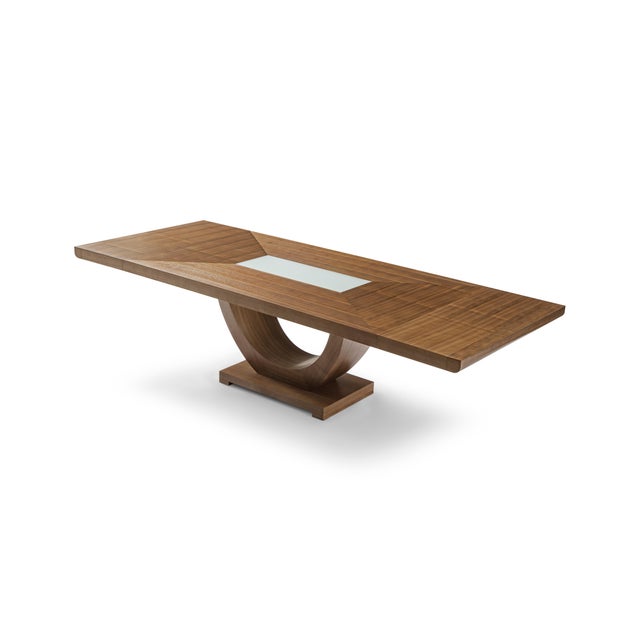 Modern Greg Sheres Style Walnut Extension Dining Table For Sale - Image 4 of 4