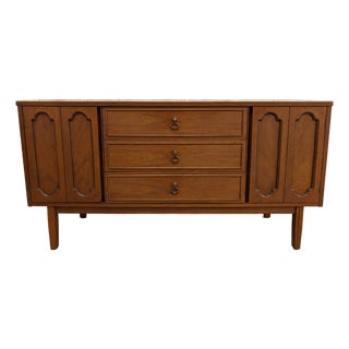 Vintage MCM J.B.Van Sciver Solid Wood Walnut Dresser/Credenza With Original Hardware For Sale