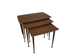Mid-Century Scandinavian Teak Nesting Tables, Set of 3