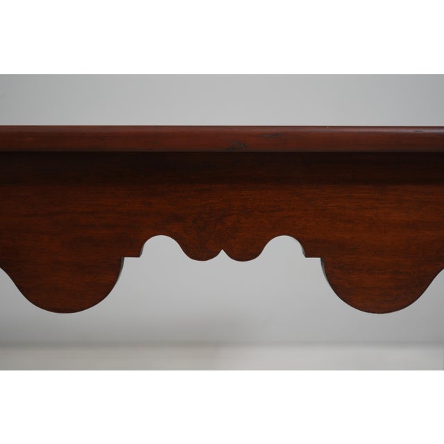 Harvard Bench Made Cherry Scallop Top Tea Table For Sale - Image 9 of 14
