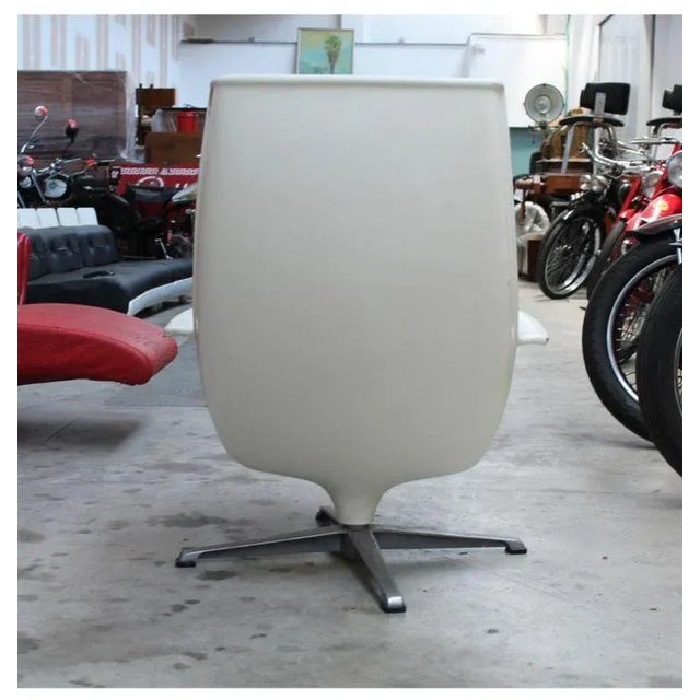 Swivel Armchair with High Backrest, 1960s For Sale - Image 4 of 9