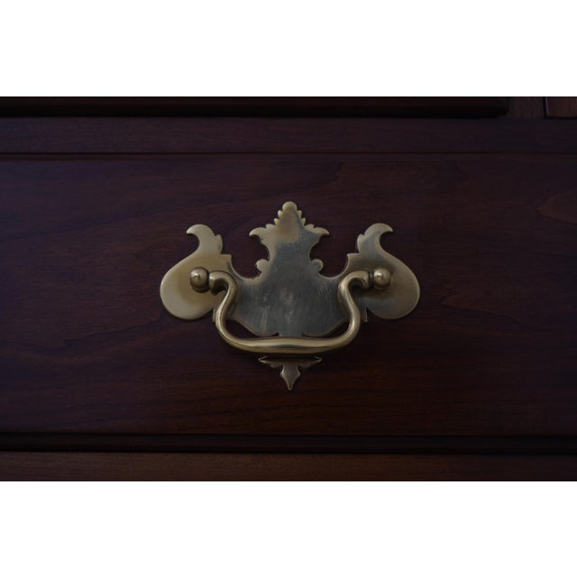 Stickley Cherry Chippendale Style Secretary Desk For Sale - Image 12 of 18