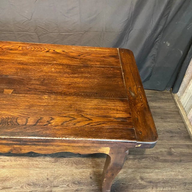 Antique Country French Provincial Farmhouse Dining Table For Sale - Image 11 of 11