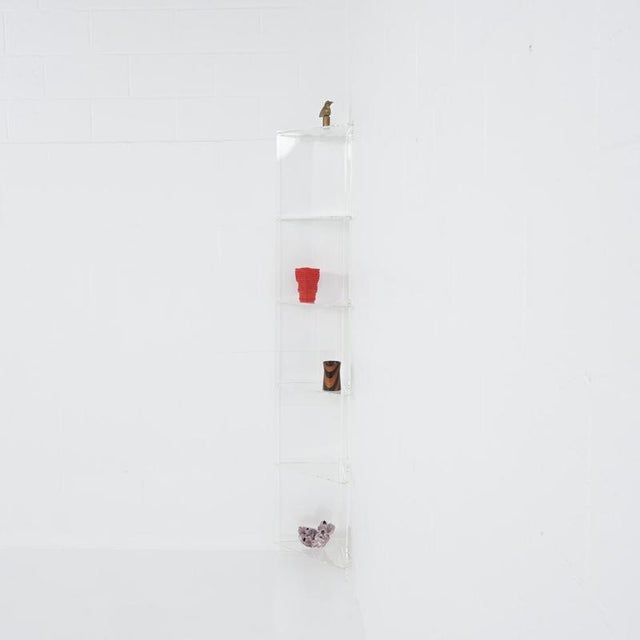 Acrylic Glass Corner Cabinet For Sale - Image 4 of 18