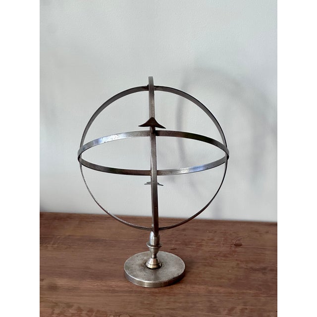 Mid-Century Modern Vintage Mid-Century Armillary Sphere | Metal Celestial Sculpture For Sale - Image 3 of 17