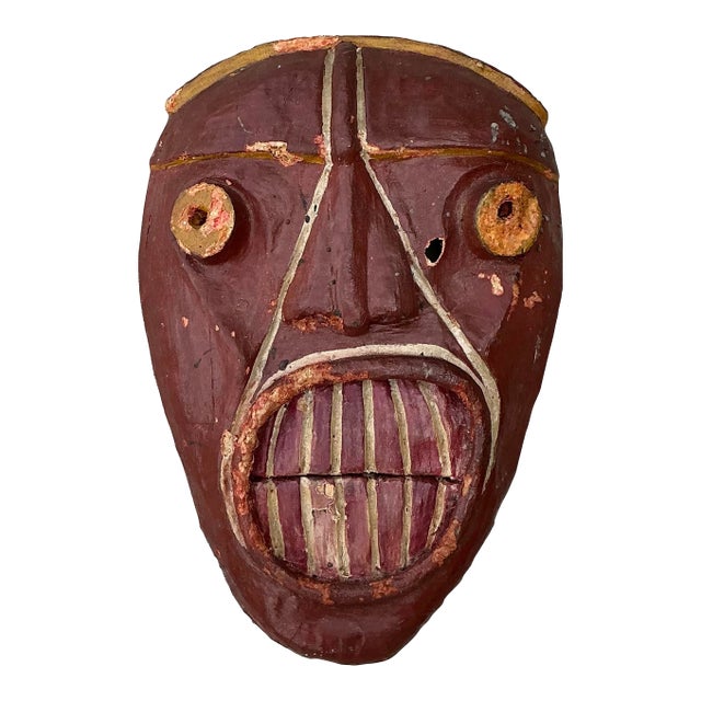 Vintage False Face Society Iroquois Mask For Sale