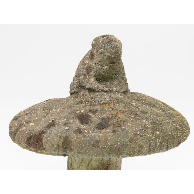 Composite Stone Toadstool Garden Ornament, English Mid 20th C. For Sale - Image 9 of 9