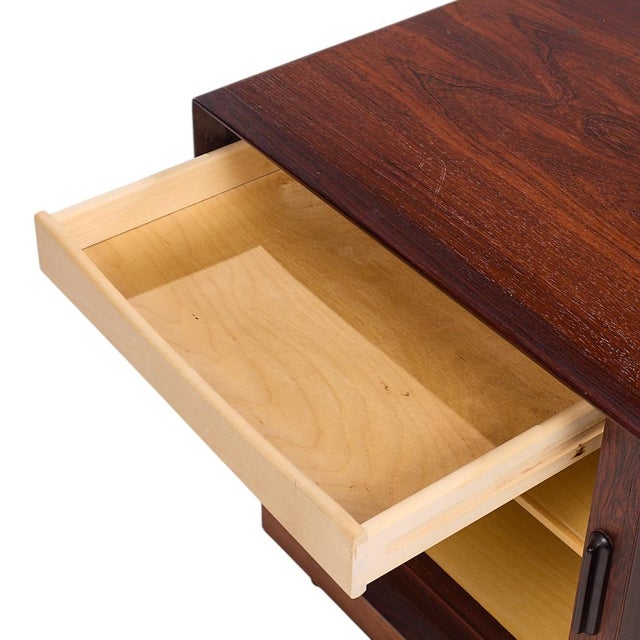 Svend Madsen Mid Century Danish Rosewood Tambour Door Nightstands - Pair For Sale - Image 10 of 12