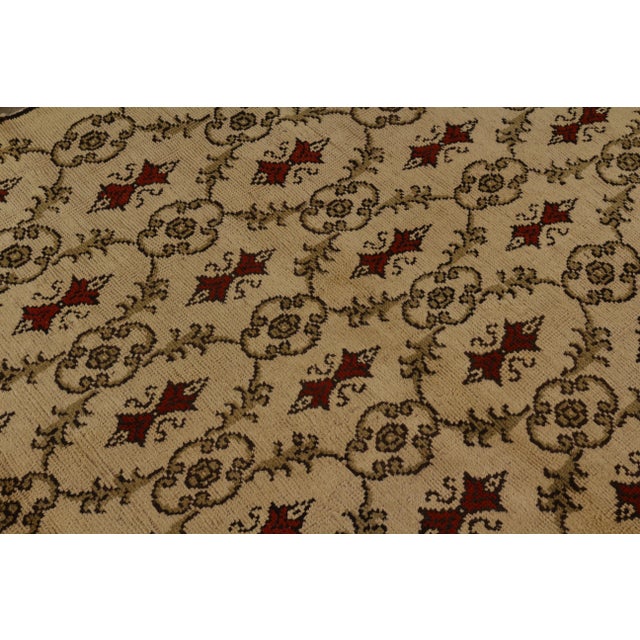 Rug & Kilim Contemporary Sparta Rug Beige Red Green Transitional Floral Pattern For Sale - Image 4 of 6