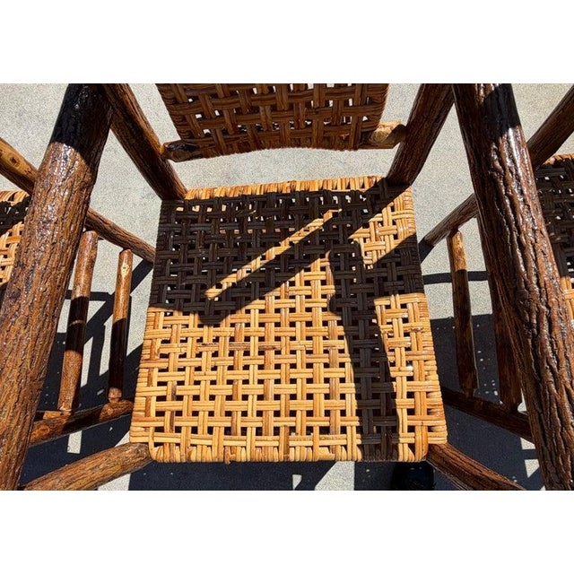 Wood Set of Four 1930s Old Hickory Arm Chairs For Sale - Image 7 of 10