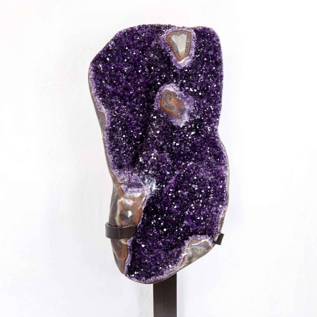 Traditional Amethyst Cluster on Stand, 75 Pounds, 50 Inches (#H0375 Uruguay) For Sale - Image 3 of 8