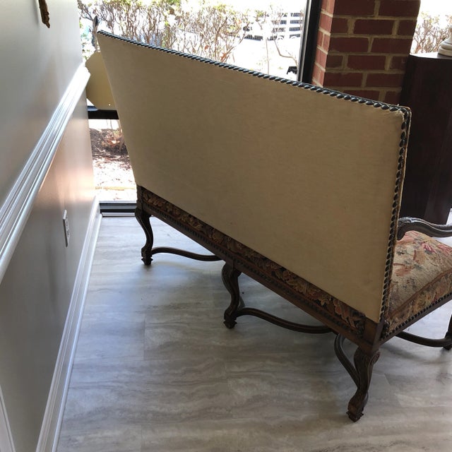 Louis XIV Style Giltwood Settee For Sale - Image 10 of 13