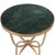 Hager 16 in. W Round Marble & Metal Side Table, Green Marble For Sale In Chicago - Image 6 of 8