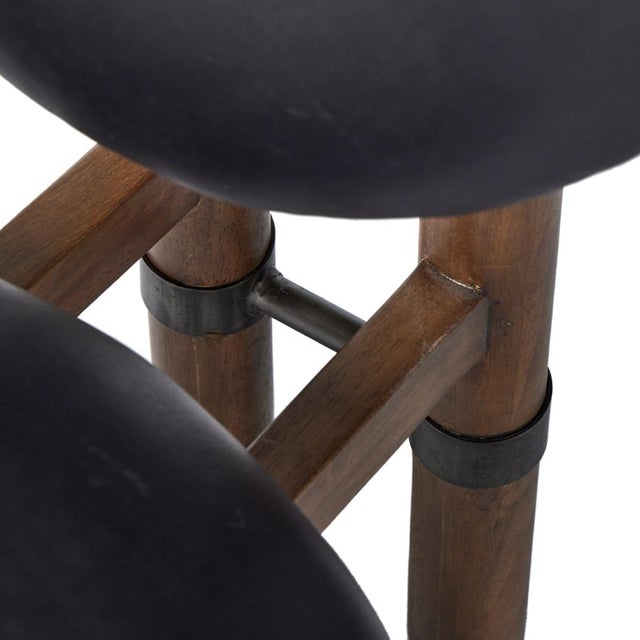 Four Hands Bria Chair, Heirloom Black Leather For Sale - Image 12 of 12