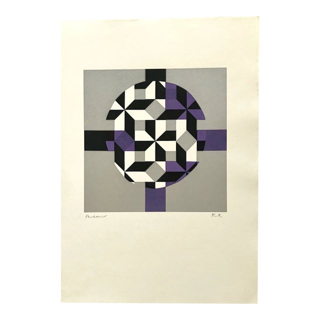Ronald King Signed Screenprint Pardoner 1967 For Sale
