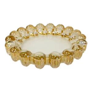 Vintage MCM Yellow Glass Boopie Bubble Catchall or Ashtray