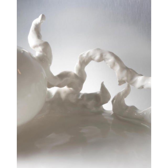 White Magic Stool by Lucile Gracile Dimensions: D 65 x W 48 x H 35 cm Materials: Glazed ceramic, platinum. Born in 1988,...