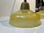 Vintage Art Deco Brass and Striped Yellow Glass Pendant Lamps from Lyfa, 1940s, Set of 2 For Sale - Image 12 of 13