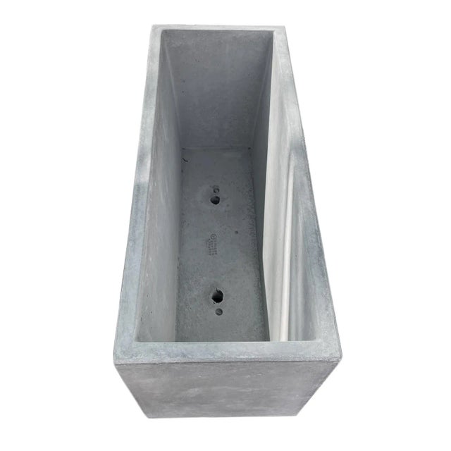 Contemporary Modern Cement Planter Box For Sale - Image 3 of 5