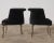 Early 21st Century Pair of Fendi Casa Black Velvet Chrome Tulip Chairs For Sale - Image 5 of 12