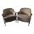 Pair of Black Barrel Back Chairs For Sale