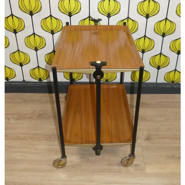 Small fine Bar - or tea cart Design classics, very likely by Bremshey & Co- unfortunately no brand notice but stability,...