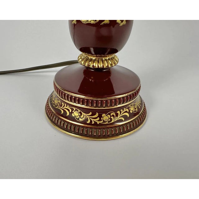 Vintage Table Lamp with Metal Base For Sale - Image 6 of 8