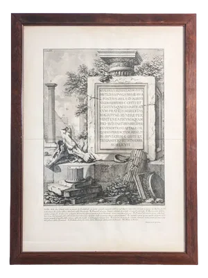 Piranesi, Antiquities, Etching, Framed