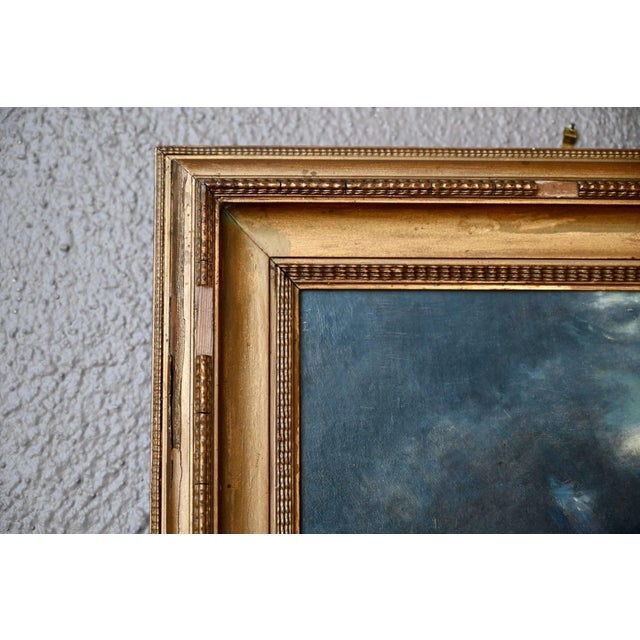 Romantic Landscape, 1920s, Oil Painting on Canvas, Framed For Sale - Image 7 of 11