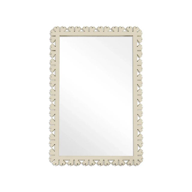 Contemporary Fleur Home Audubon Bamboo Sticks Rectangle Mirror in Delaware Putty, 24x35.5 For Sale - Image 3 of 3