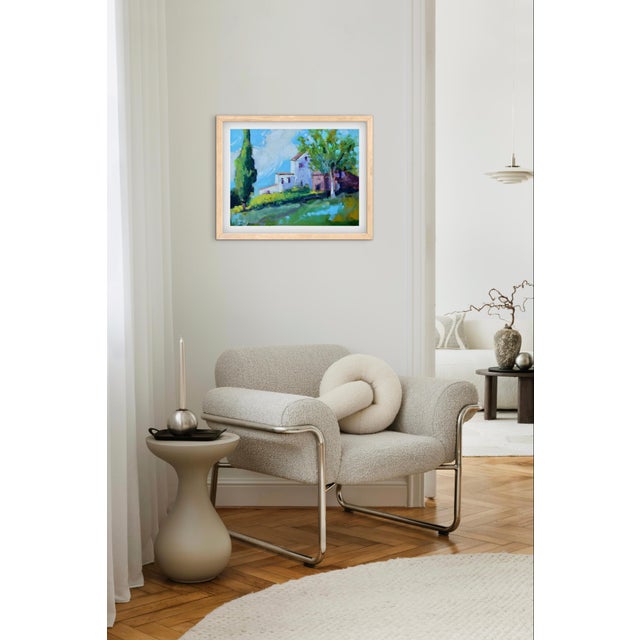 Quiet Places & Journeys — Sunlit Farm Buildings (Original Oil Landscape) For Sale - Image 12 of 18