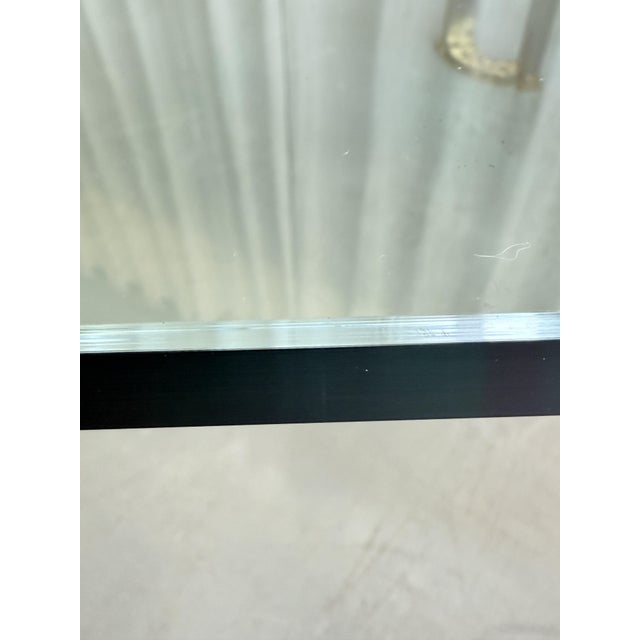 1970s Hollywood Regency Brass and Glass Coffee Table attributed to Peter Ghyczy, 1970s For Sale - Image 5 of 18