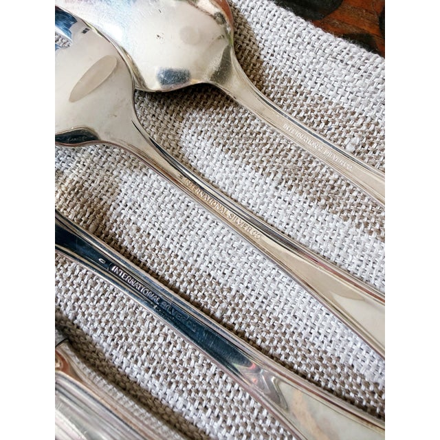 Metal 1960s 60 Piece Silver Plated Flatware Service for 12 From the Key Biscayne Hotel Miami For Sale - Image 7 of 11