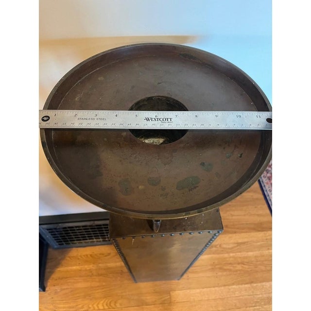 Early 20th Century Antique Japanese Meiji Bronze Elephant Censer Pedestal Table For Sale - Image 5 of 14