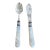 Antique Mother‑of‑Pearl Spoon & Fish Knife Set With Victorian Scrollwork For Sale