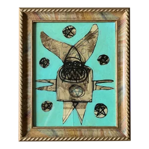 Contemporary Original Wayne Cunningham Abstract Collage/ Painting