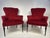 Antique Regency Style Armchair in Red Velvet, 1950s For Sale - Image 9 of 18